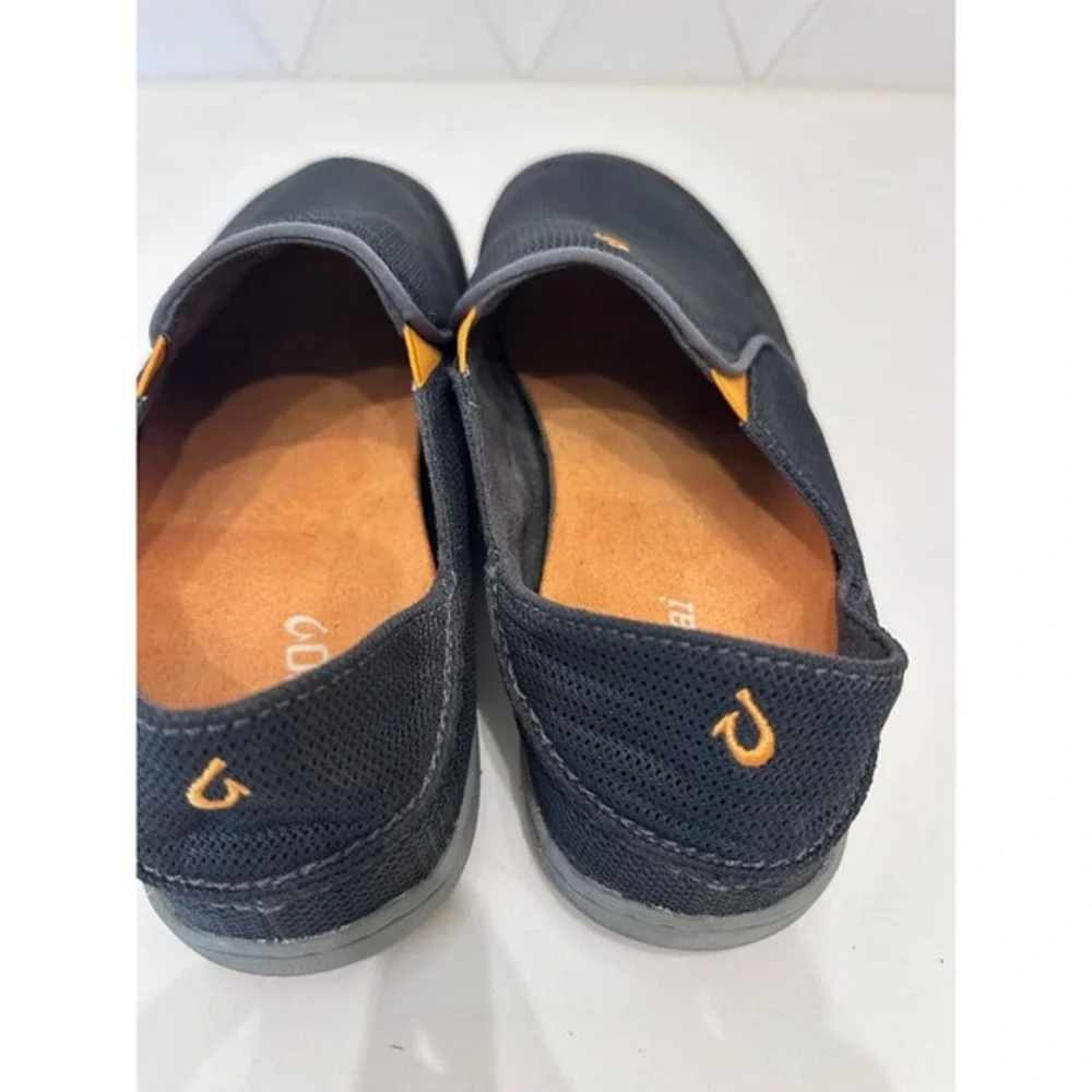 OluKai Men's Slip-On Shoes Size 9.5 Gray Mesh Comfort Casual Loafers‎ Excellent